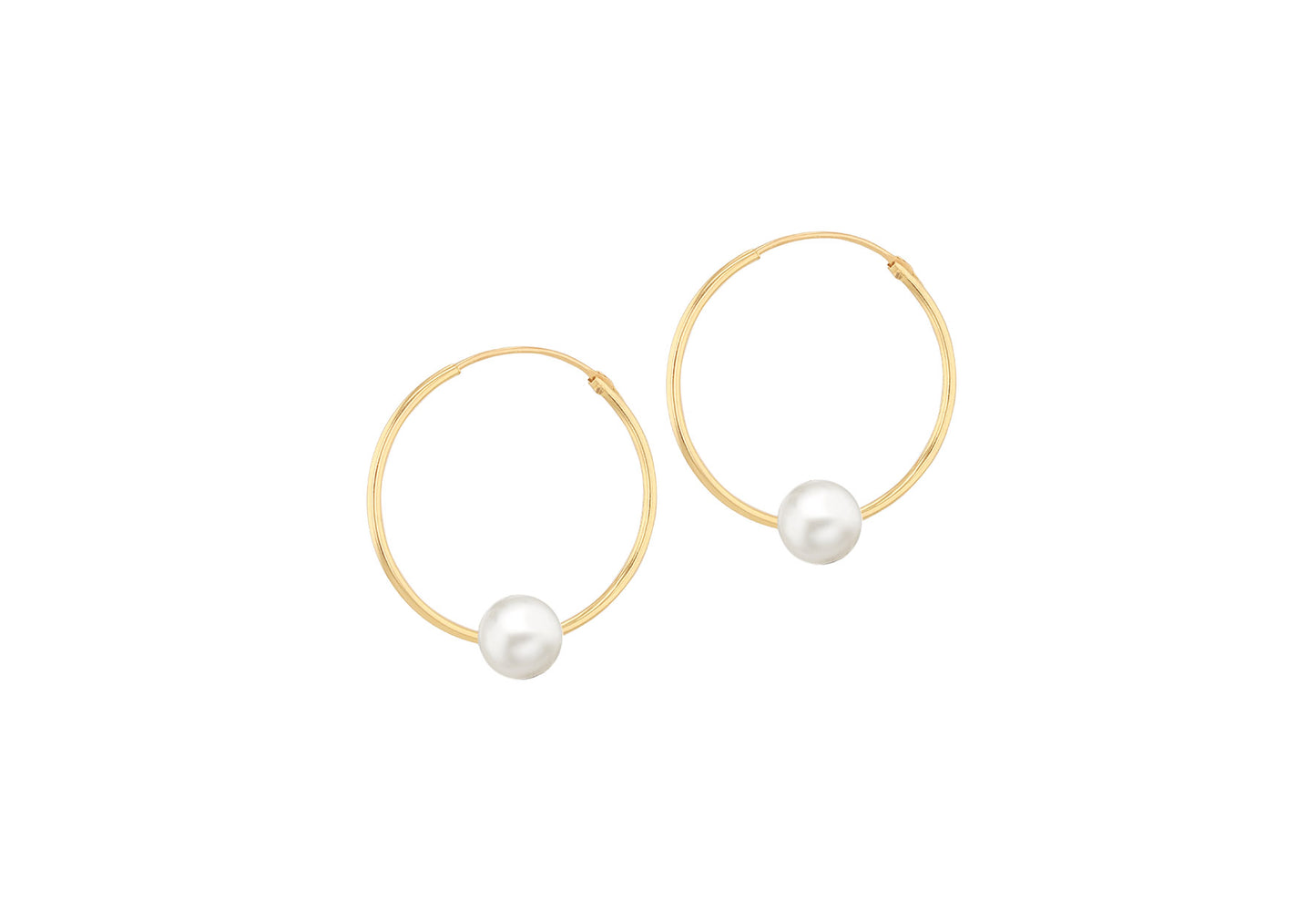 Freshwater Pearl Sleeper Earrings Gold