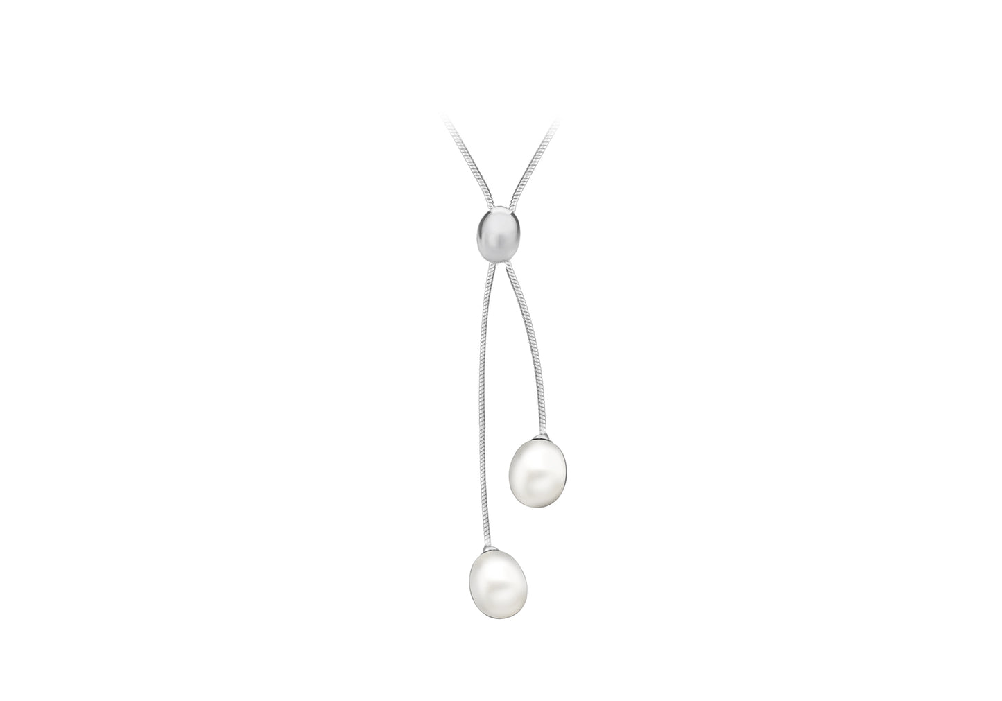 Freshwater White Pearl Drop Silver