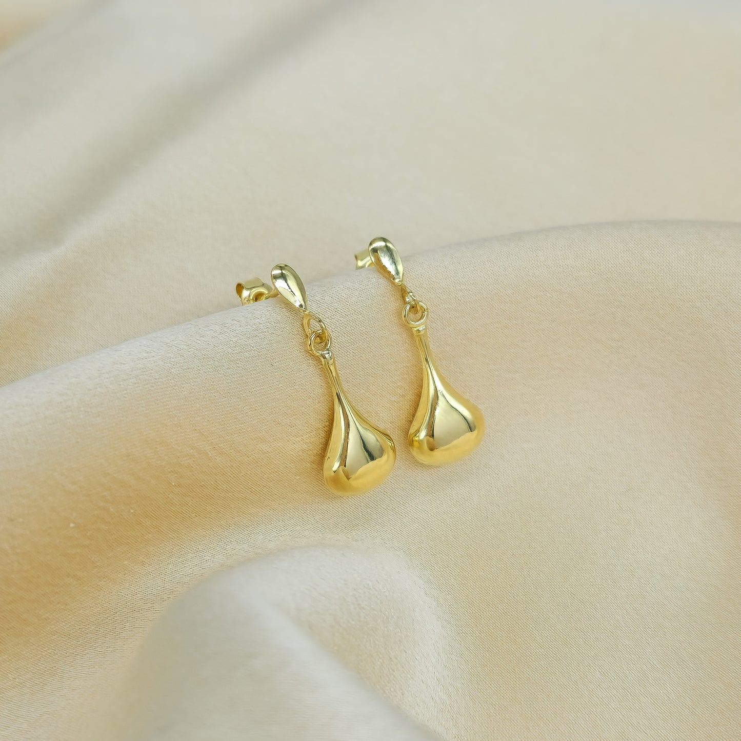 Bell Drop Earrings Gold