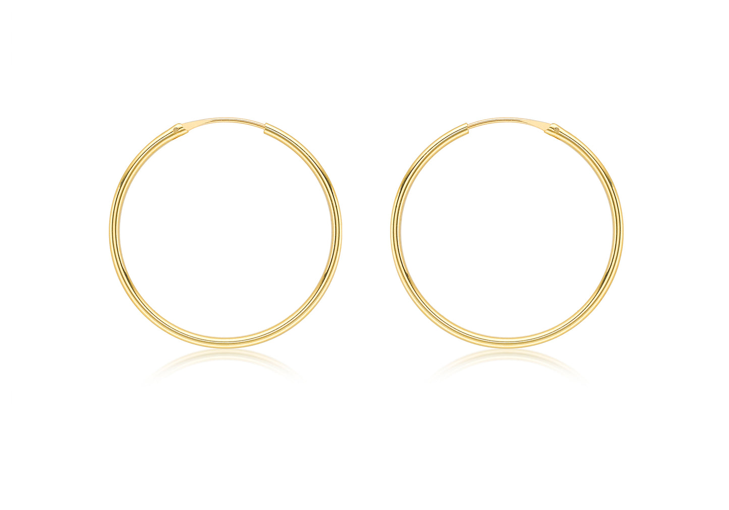 Plain Hoop Earrings Gold