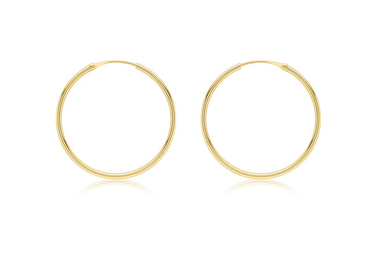 Plain Hoop Earrings Gold