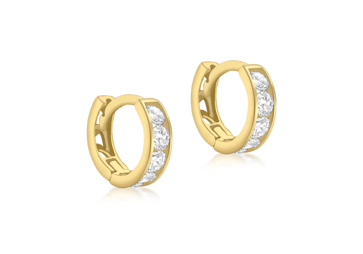 Huggy CZ Earrings Gold