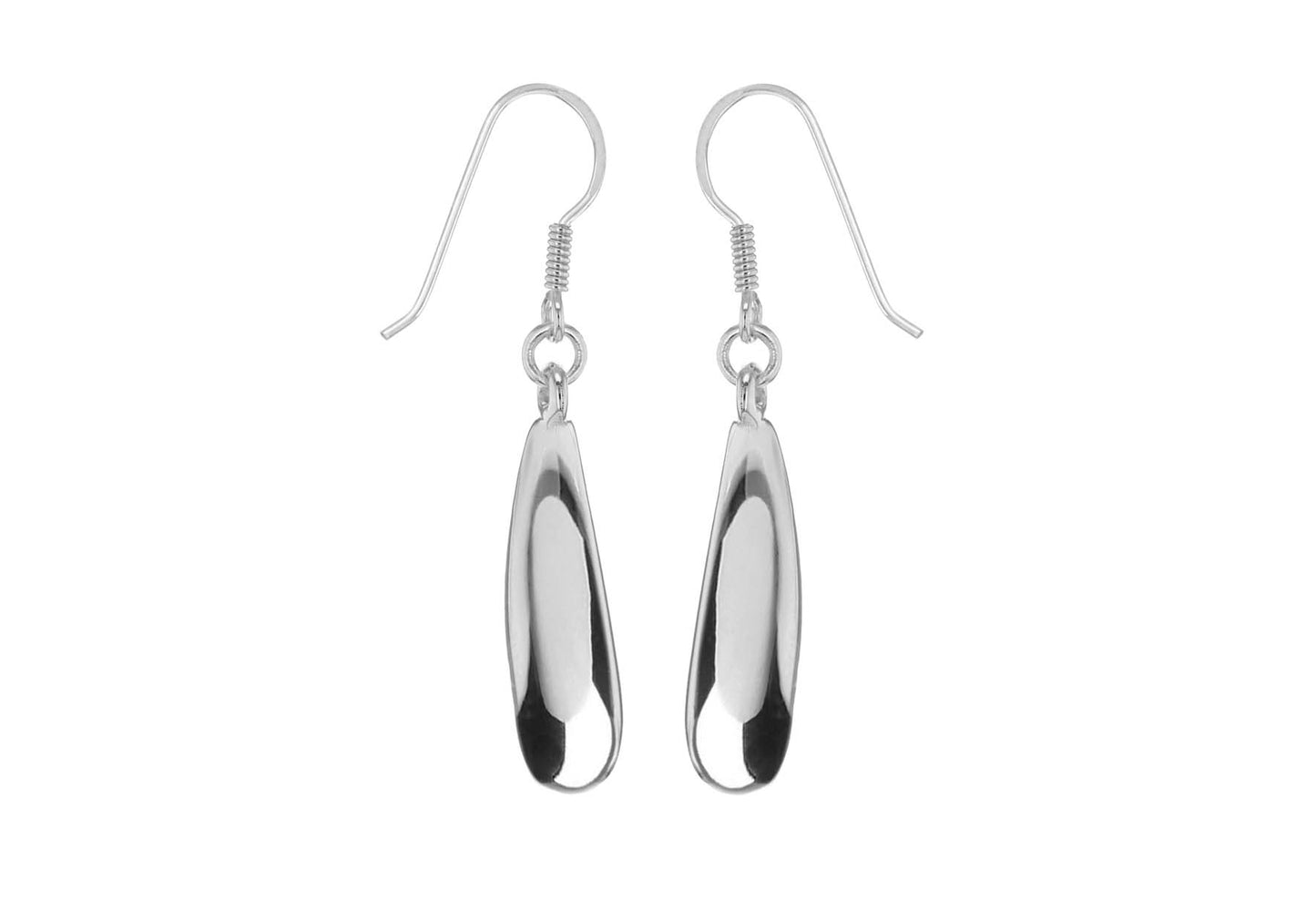 Simple Teardrop Earrings Silver