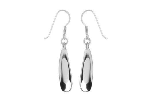 Simple Teardrop Earrings Silver