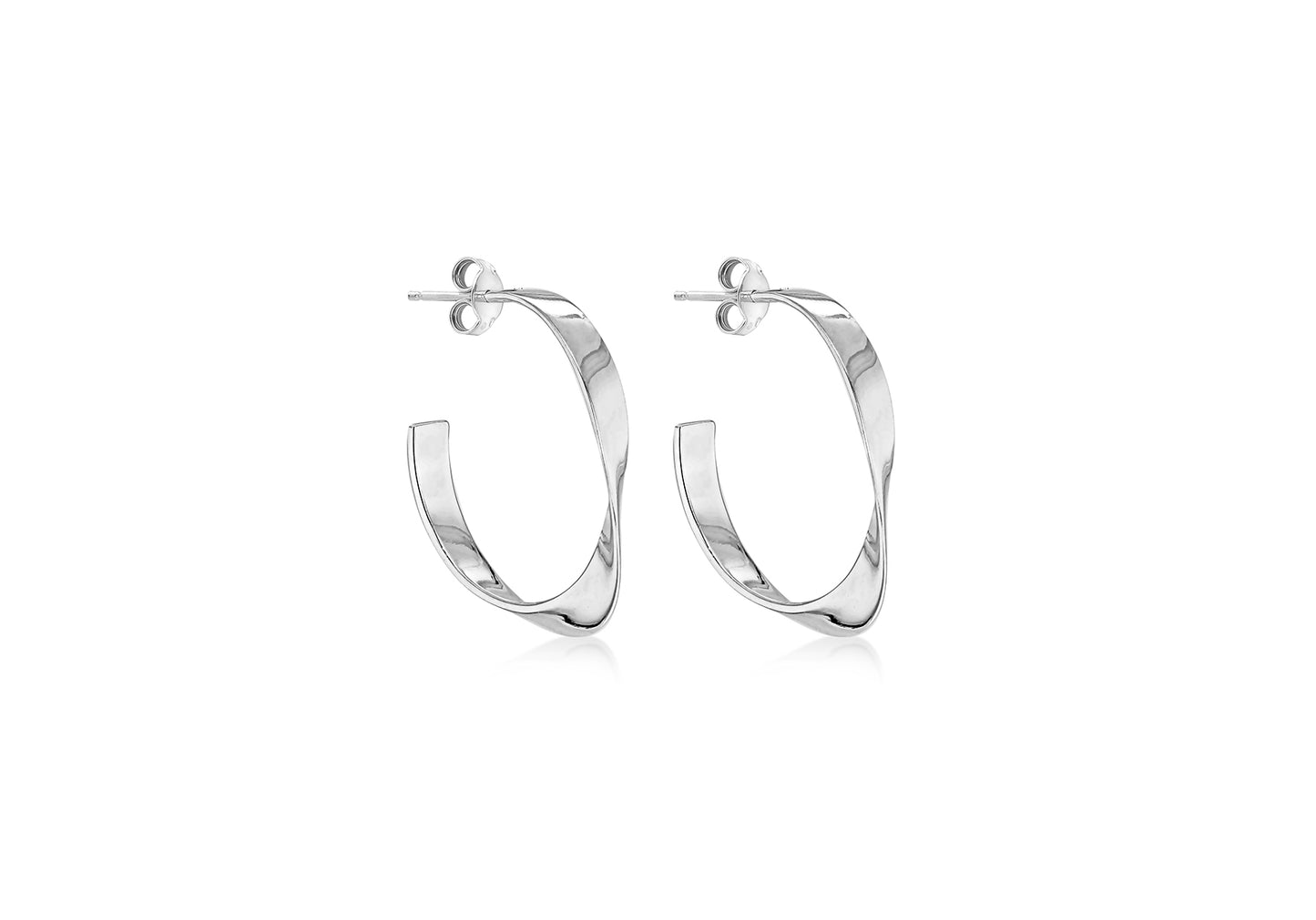 Hoop Twist Earring Silver