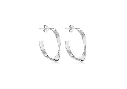 Hoop Twist Earring Silver